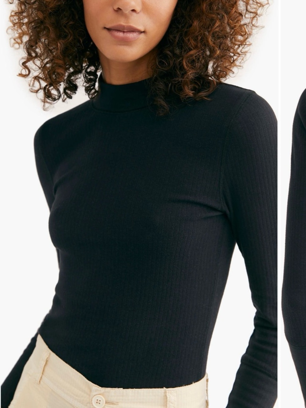 Womens Free People The Rickie Mock Neck Long Sleeve